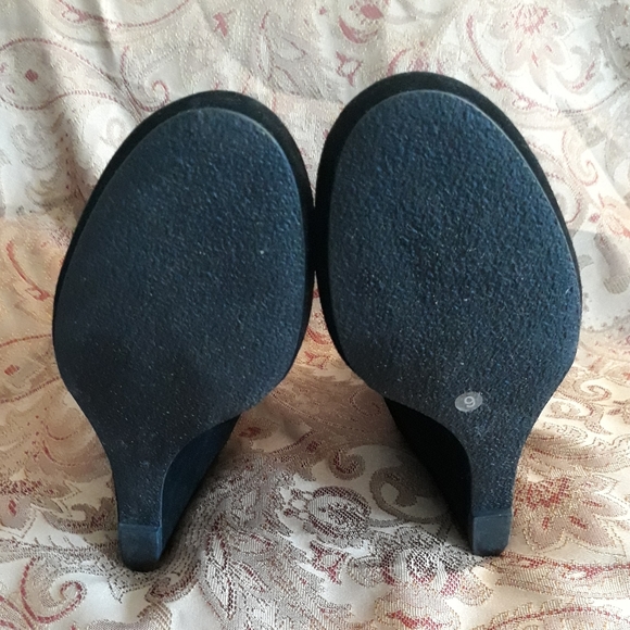 Saks Fifth Avenue Willa Wedge Ankle Boots - Size 9 Black Leather Boots - Picture 6 of 11